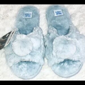 Muk Luks Light blue Bardot Slipper Size slide large